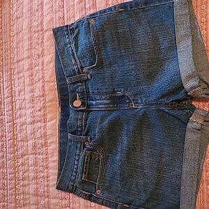 Old Navy rolled hem blue jean shorts Sz 14 junior